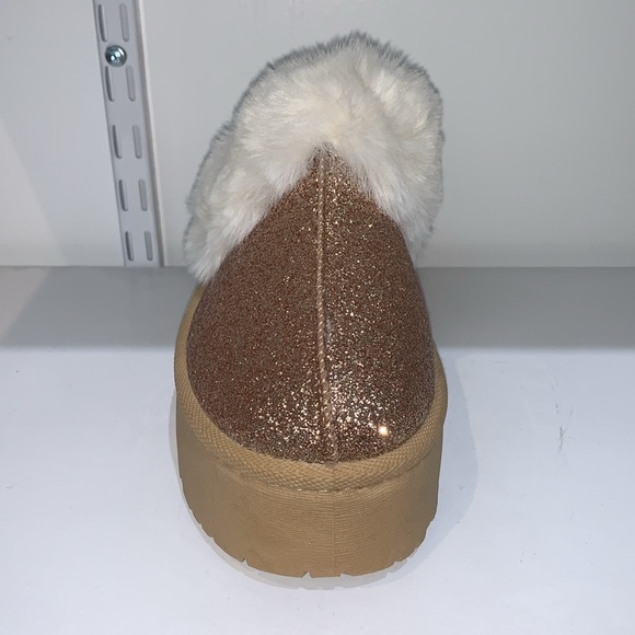 PLATFORM SPARKLY GOLD SLIPPERS - Picture 6 of 10